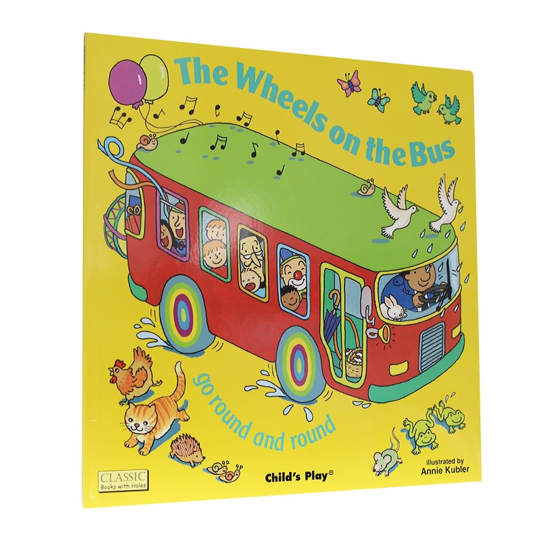 公交车上的轮子转啊转 英文绘本 the wheels on the bus 廖彩杏 平装