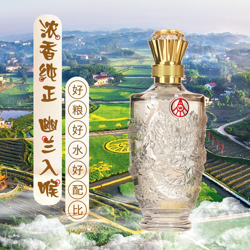 五粮浓香喜福盛世龙腾鸿运 浓香型白酒 52度500ml*2瓶送礼礼品 52度 500mL 6瓶 喜福盛世龙腾鸿运
