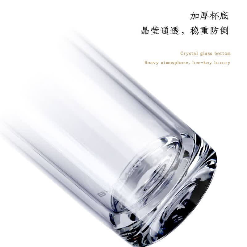 宝威玛(BVGMAV)双层高硼硅茶水分离玻璃杯子耐热耐烫男女士高颜值2026新款泡茶杯 【双层高硼硅】玻璃水杯-350ml