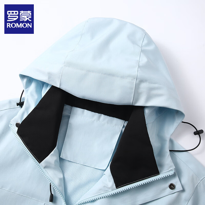 罗蒙（ROMON）【三防面料】冲锋夹克衣服男2026新款防风防沷水男士户外茄克外套 枫叶黄 2XL
