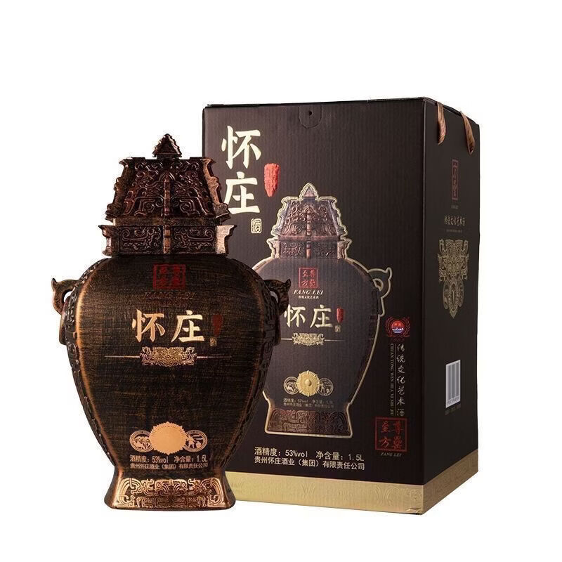 怀庄1983至尊方罍酱香型白酒 仿青铜器商代历史文化 纯粮酿造商务宴请送礼 53度 1.5L 1坛