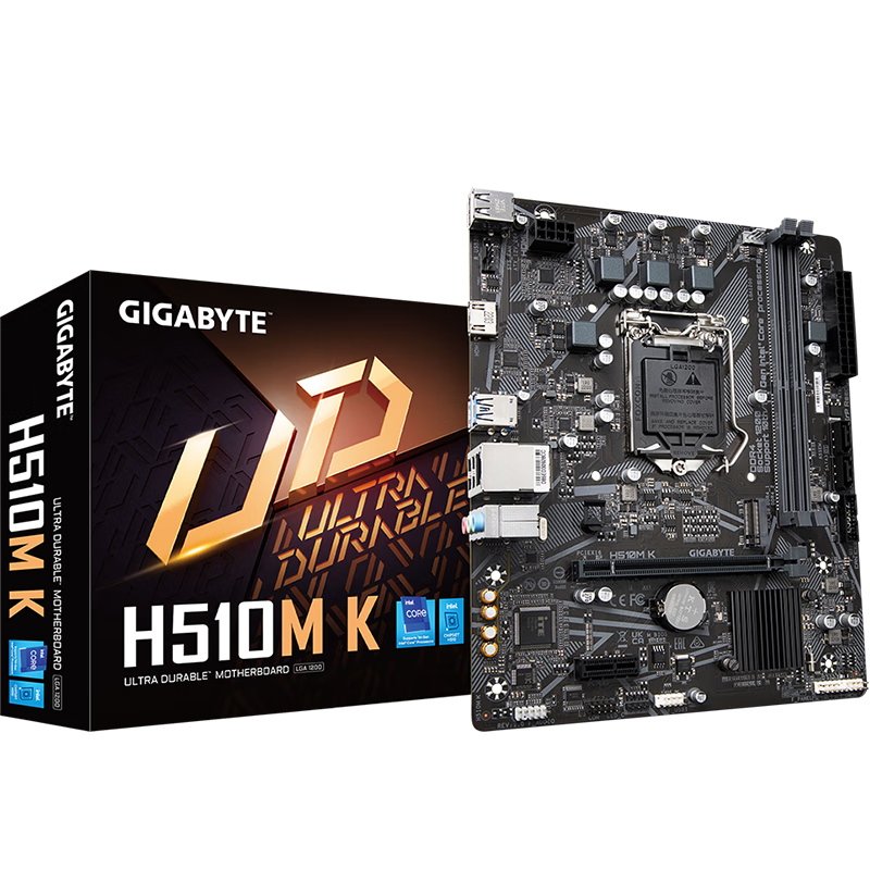 技嘉（GIGABYTE） H510M系列电脑主板 支持CPU 10400F/11400F/10500 H510M K