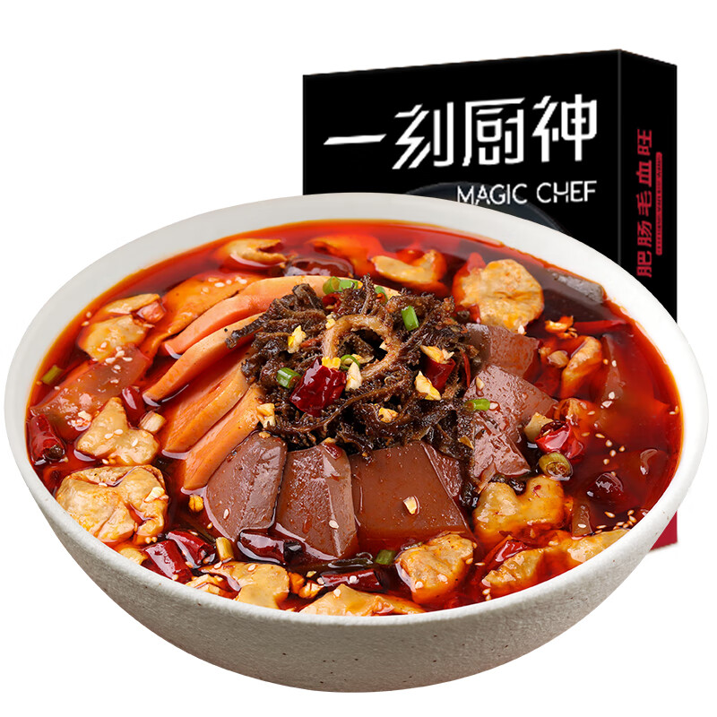 clcey一刻厨神预制川菜肥肠毛血旺660g饭店高端速食家常菜购 肥肠毛
