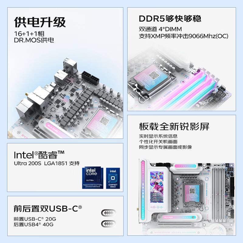 铭瑄 MS-iCraft B860M CROSS PRO 瑷珈电竞之心 图 3