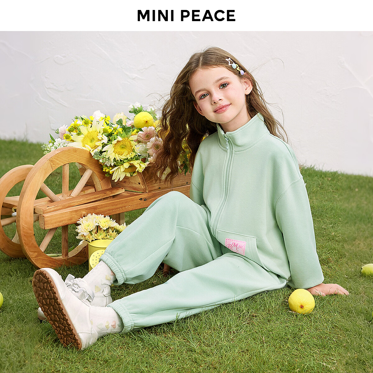 MiniPeace太平鸟童装女童套装FBFCF1331 月石绿 130cm