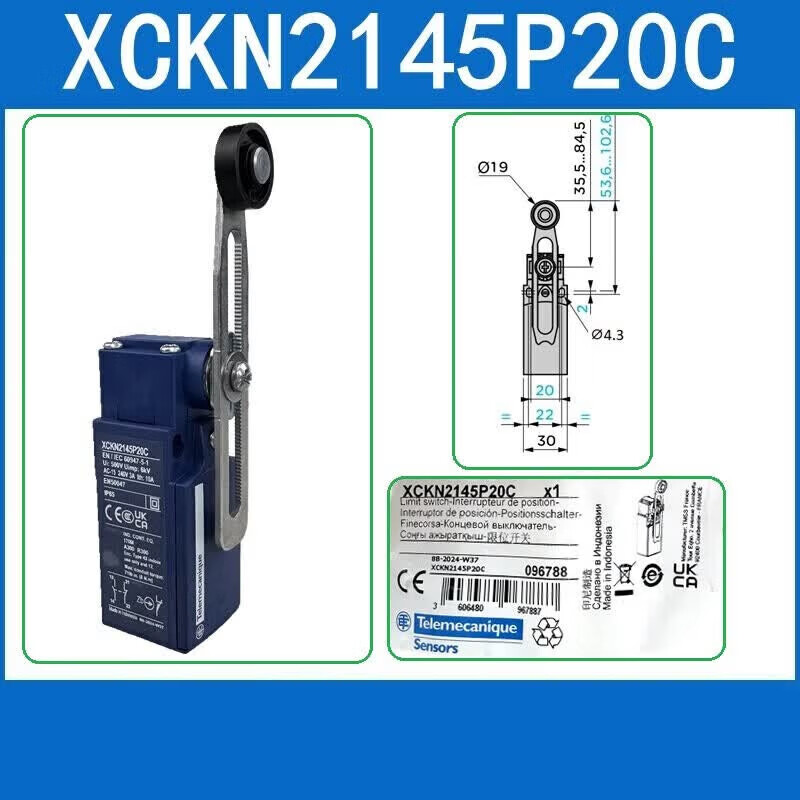 施耐德限位行程开关XCKN2145/2102/2110/2118/2121/2108/2149P20C XCKN2145P20C