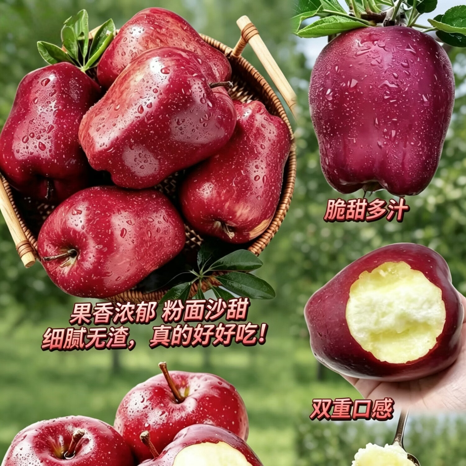 甘肃天水花牛苹果粉面苹果脆甜老人宝宝辅食整箱包邮 12颗精美礼盒装,送礼优选(精选果王)