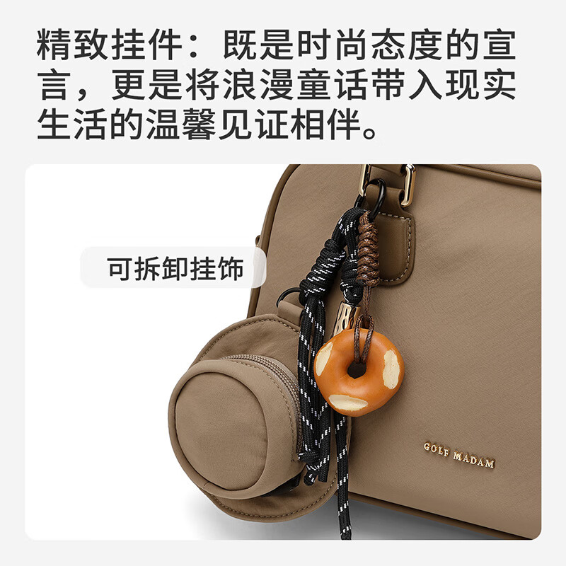 高尔夫(GOLF)时尚单肩包女士手提包斜挎包百搭手机包【Q】 款式6-优雅黑