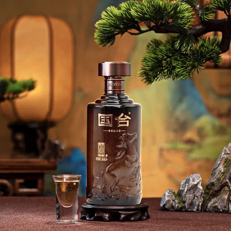 国台53度酱香型 礼盒装 送礼收藏自饮 53度 500mL 1瓶 国台马年纪念酒单瓶