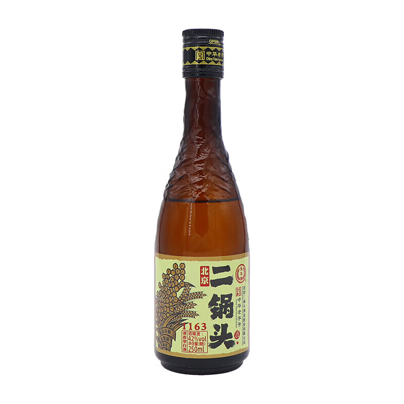 永丰牌北京二锅头献礼清香型纯粮白酒整箱 42度 250mL 15瓶 咖瓶