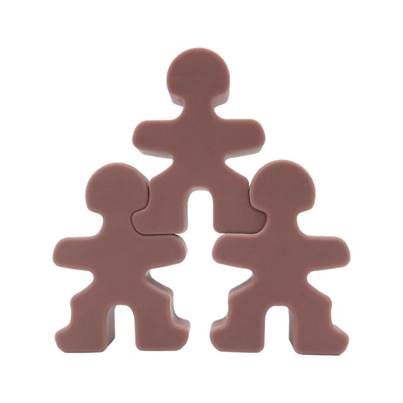 搭啵兔款婴儿小人堆叠互动叠叠乐儿童硅胶婴幼儿益智玩具3件套 款式1