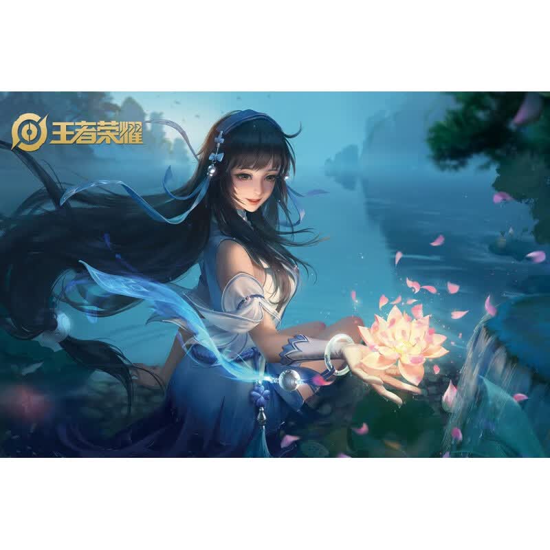 狼天影 王者荣耀海报皮肤墙纸宿舍墙贴卧室装饰自粘超大定制防水 西施