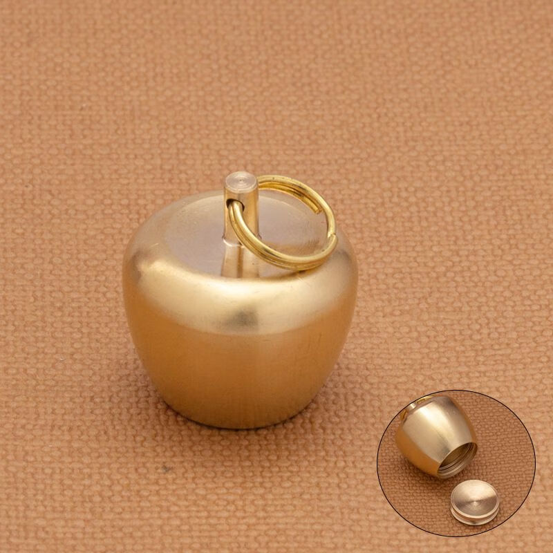 药瓶 药盒便携药品分装盒随身迷你小药片物急救丸救心丸铜钥匙扣挂件