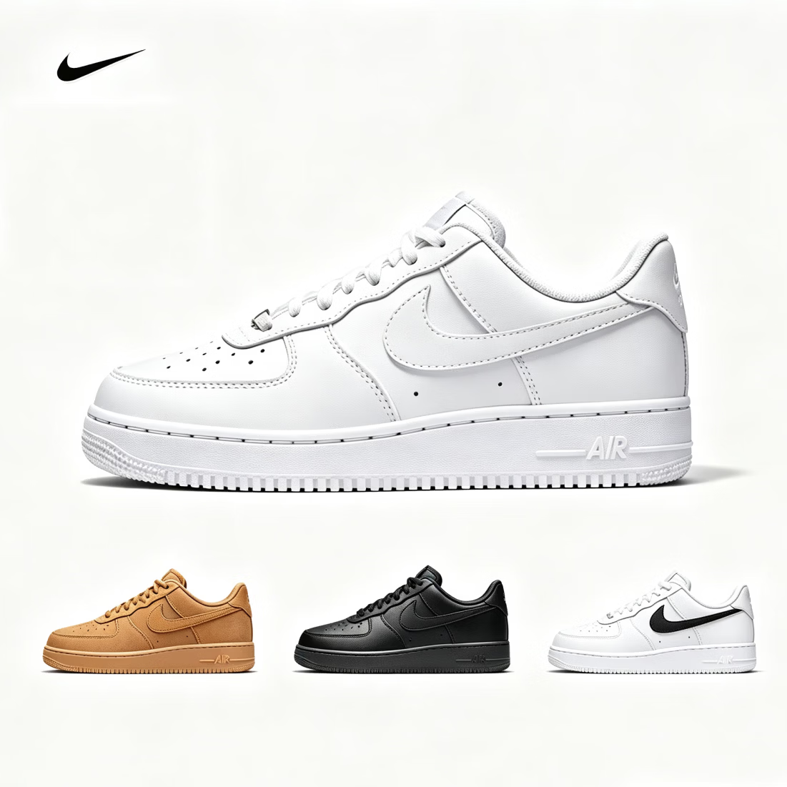 耐克(NIKE)AirForce1 AF1空军1号男女经典休闲板鞋情侣鞋大童鞋马年限定款 cw2288-111 经典白 38.5 京东折扣/优惠券