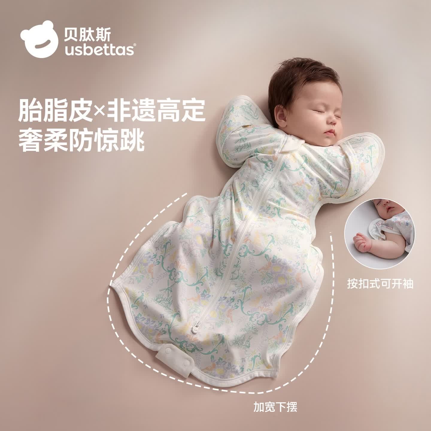 贝肽斯婴儿防惊跳睡袋拍2件 61.9元 - 86线报