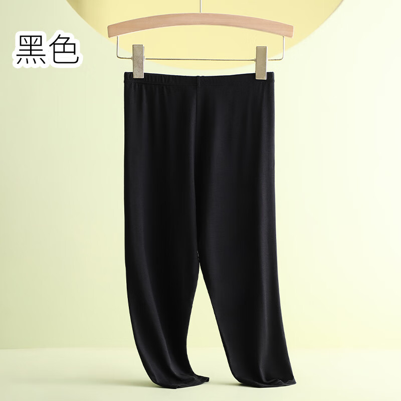 春夏莫代尔女式打底裤修身显廋薄款舒适七分打底裤大码外穿五分裤 607#黑色 L【建议70-95斤】