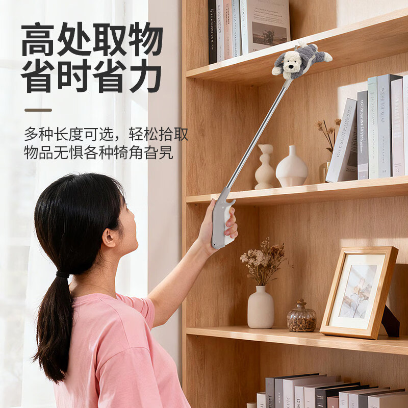 垃圾夹子捡垃圾专用夹子长杆孕妇免弯腰夹子长夹子取物长柄拾物器 【加厚加粗】不锈钢拾物夹83cm【1把装】