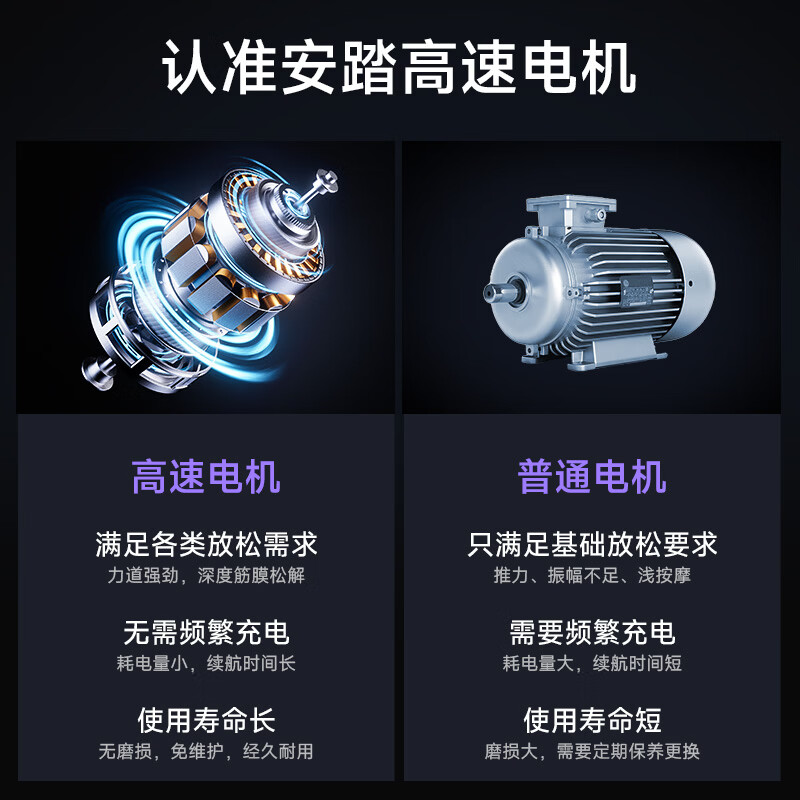 安踏(ANTA)电镀小筋膜枪按摩枪按摩仪按摩器肩颈全身肌肉按摩送父母朋友推荐减重健康活动2 纯黑色