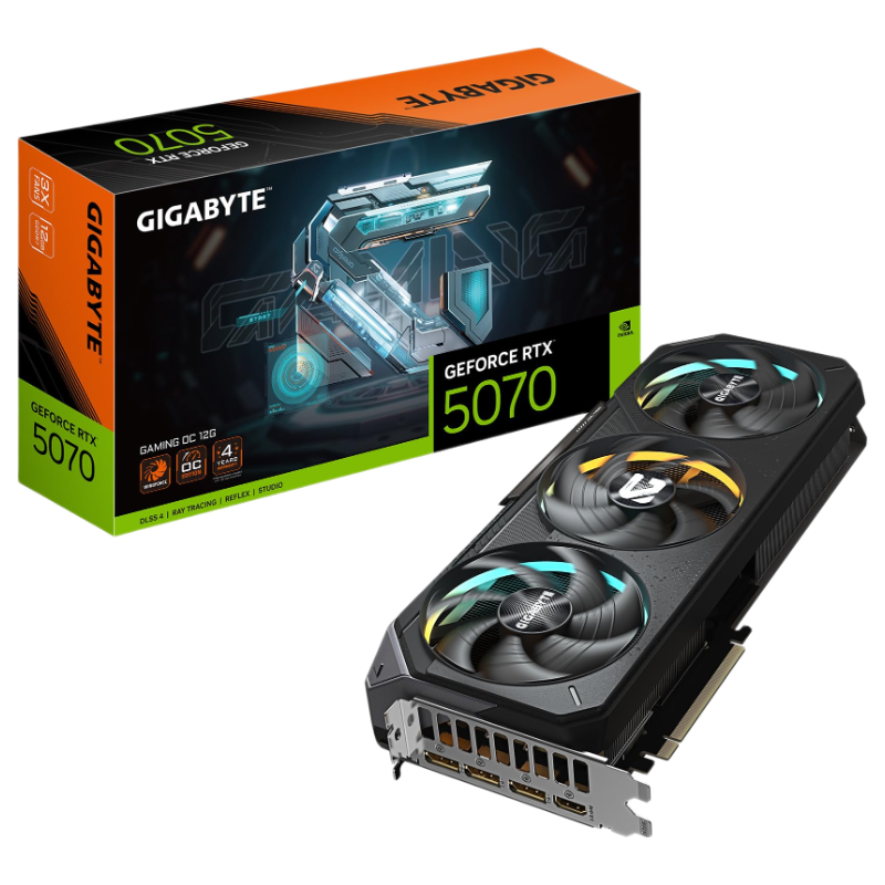 GIGABYTE 技嘉 GeForce RTX 5070 游戏 OC 12G 显卡 12GB 192 位