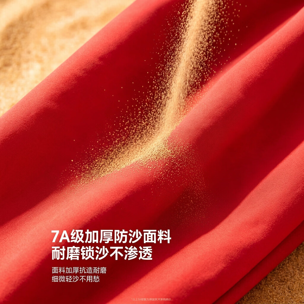 沙漠防沙鞋套西北户外徒步旅游专用透气防滑鸣沙山响沙湾成人脚套 中国红【成人35-44码】高弹耐磨-密度大更防沙