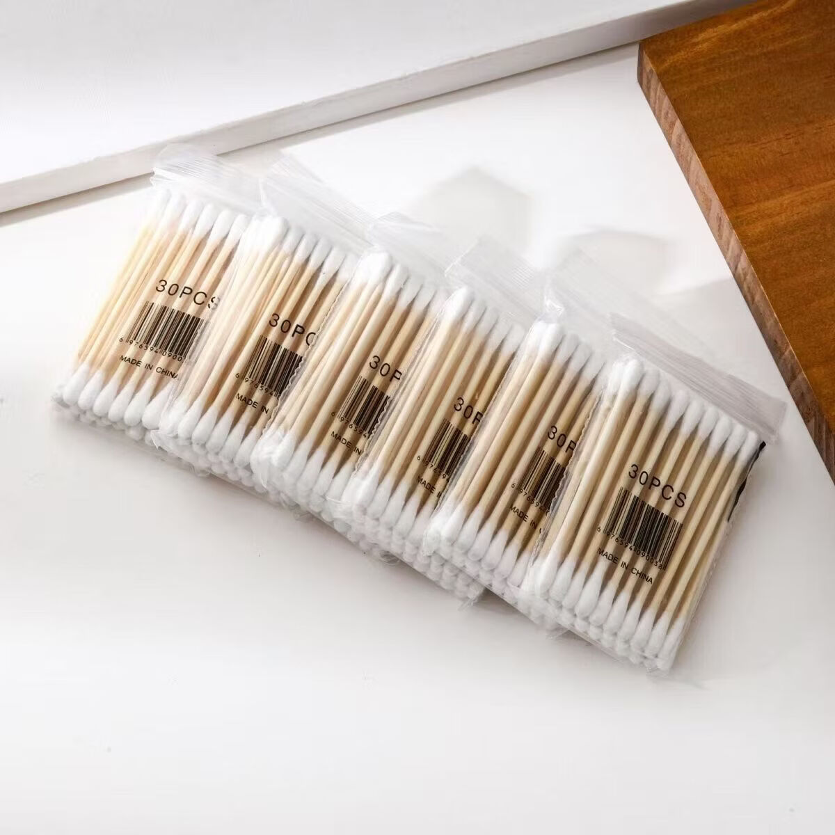 【直发】汽车用品独立包装棉签化妆棉签家用一次性携带随时用(30 一次性棉签(30支)