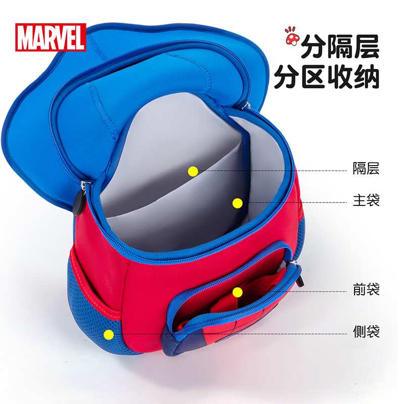迪士尼(Disney)书包小学生超轻减负户外出游女孩子高颜值双肩包幼儿园背包防泼水 草莓熊款
