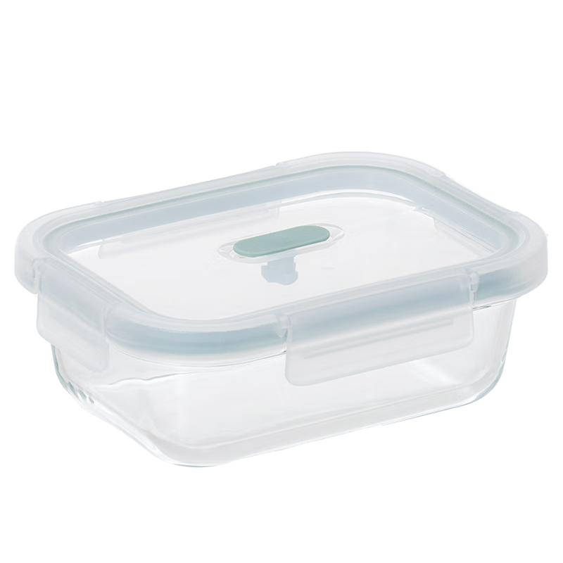 京东京造饭盒 保鲜冰箱收纳玻璃食品级上班专用【可微波炉】长方形 700ml