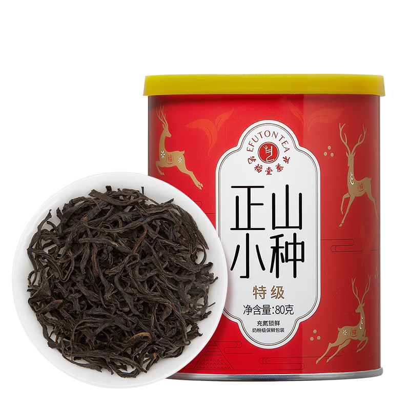 藝福堂紅茶 武夷山桐木關(guān)原產(chǎn)正山小種蜜香特級精選80g罐裝 茶葉