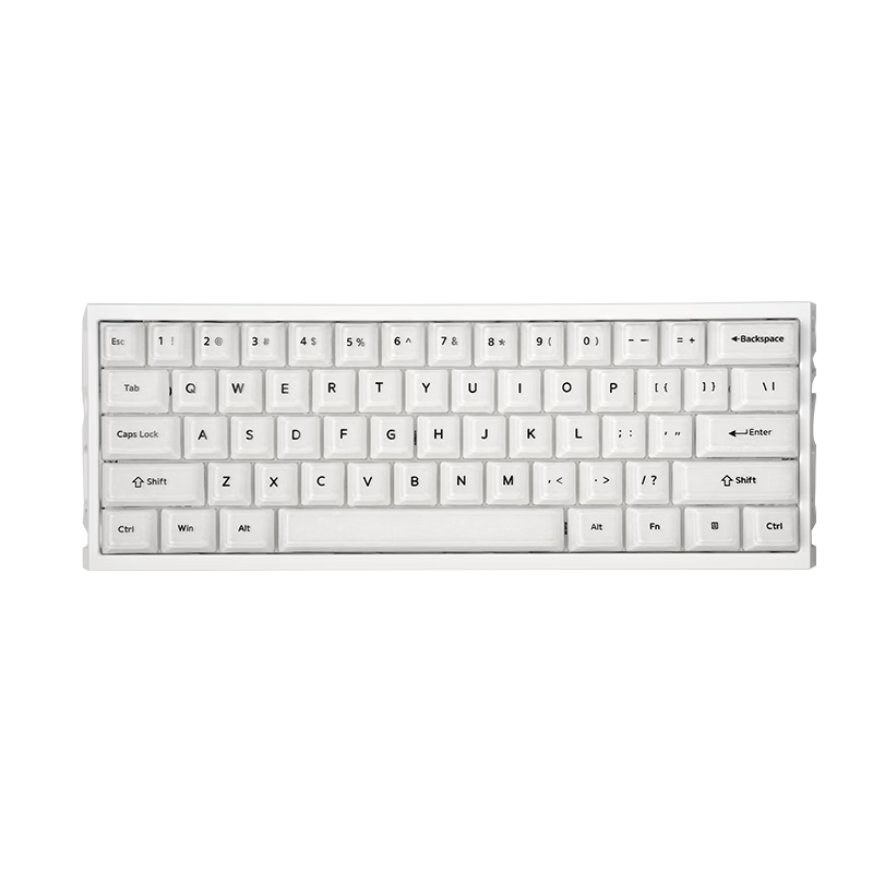 臻火电竞【雾晶】水晶碳纤纹客制化键帽适用wooting60 EV63 小蜜蜂68迈从Ace68夜魔made68等 雾晶-冰川白（正刻）