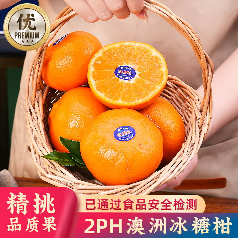 优味集【JD顺丰】2ph澳柑进口水果沃柑橘子澳洲柑橘当季蜜桔子生鲜果 2500g（60%选择-超划算） 商超级金果140g+