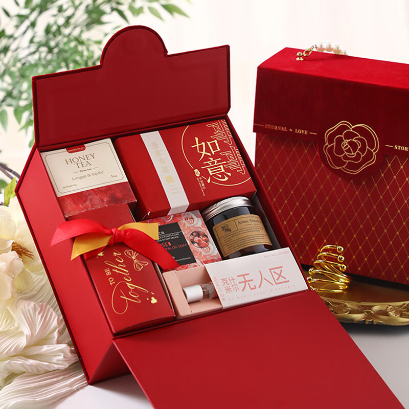 花诗漫结婚伴手礼伴娘高档实用送姐妹团闺蜜订婚喜宴回礼生日礼物送女生 小香风伴手礼盒4【京】