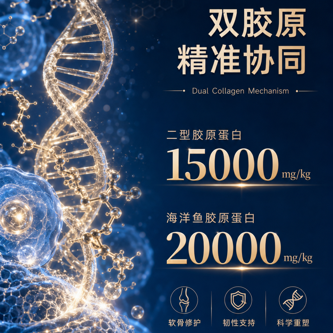 CRALER骨胶原软骨素狗狗氨糖宠物雪纳瑞关节养护小泰迪博美小型犬补钙片 300g*1瓶 中大型犬配方-双胶原软骨素