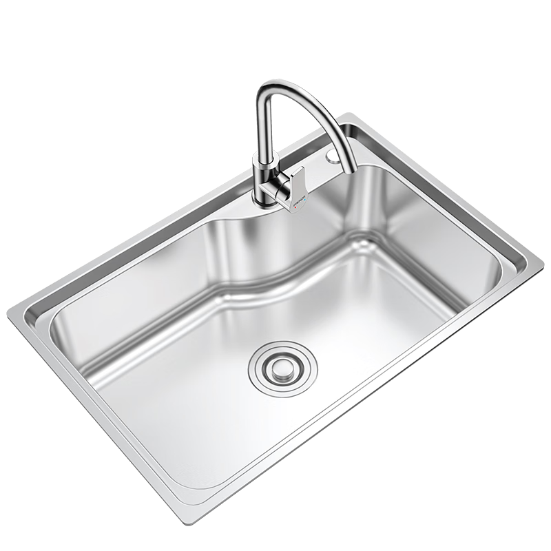 法恩莎(faenza)拉伸水槽单槽304不锈钢厨房家用洗碗水池水盆 加厚洗菜