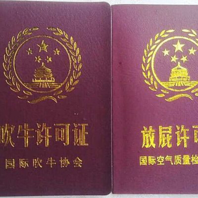 山头林村吹牛许可证搞笑 放屁不打草稿协会证书可制作照片 吹牛许可证