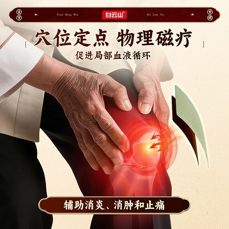 白云山关节贴膝盖贴膝盖积液关节炎滑膜炎专用膏贴半月板损伤修复腱鞘炎 6贴*2盒 改善装【轻度关节问题】 白云山正品保障&膏贴行业TOP
