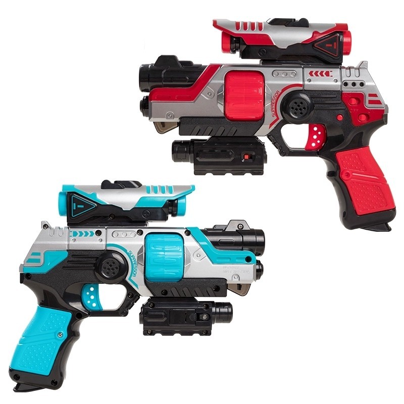 闪电之星玩具枪儿童双人对战电动声光激光手枪亲子玩具2-8岁男孩生日