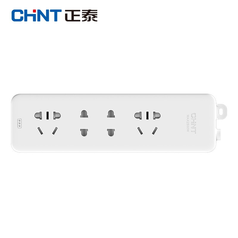 正泰（CHNT）新国标安全插座 有线 无线 插线板/插排/排插/接线板/拖线板 儿童保护门 2位5孔+2位2孔 无线（0122）