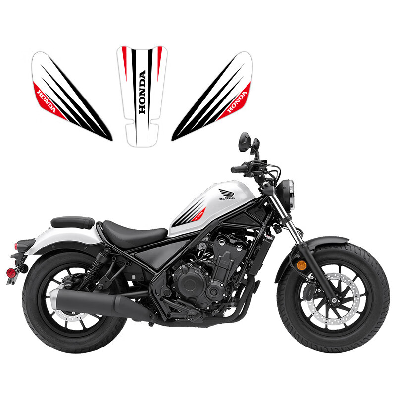 本田cm300&500油箱贴花白底黑字