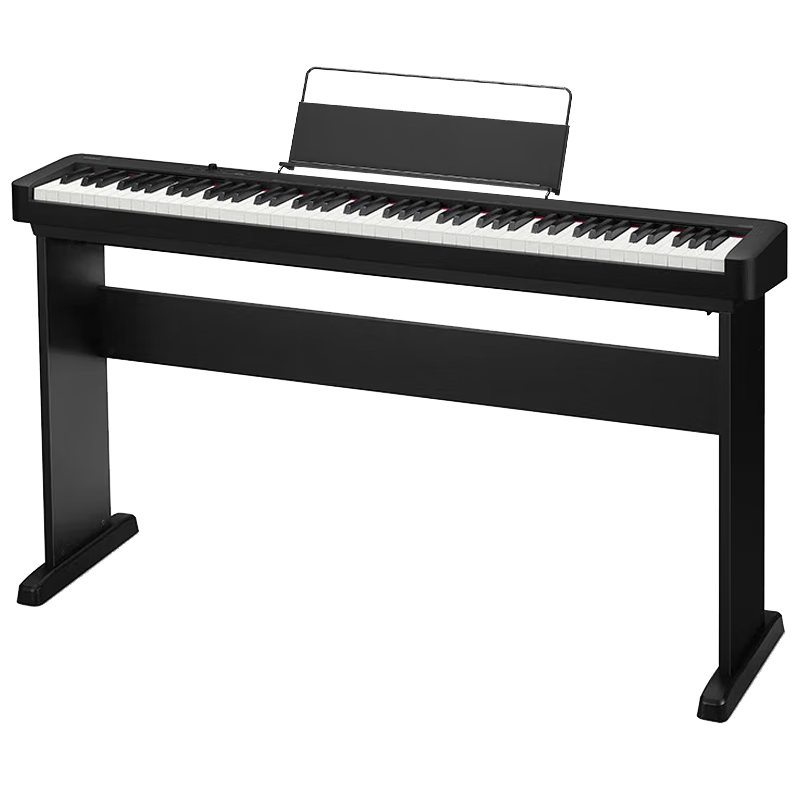 卡西歐（CASIO）電鋼琴CDPS110黑色88鍵重錘數(shù)碼電子鋼琴時(shí)尚輕薄款+木架 單踏板