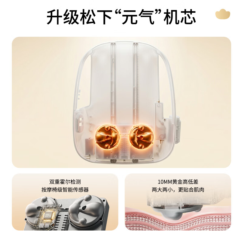 松下(Panasonic)EW-RAD70按摩靠垫小元宝腰部按摩仪揉捏车载家用办公室护腰送父母老人节日礼物 【送礼版/赠送高档大礼袋】松下小元宝RAD70