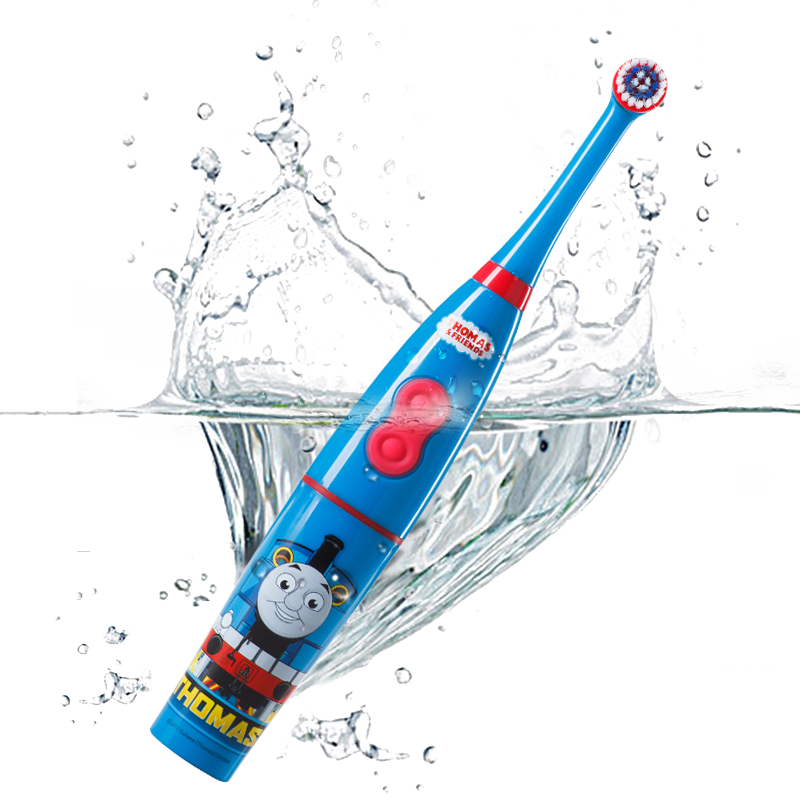 托马斯和朋友儿童电动牙刷软毛3-6-12岁小孩自动旋转牙刷5号电池吗？