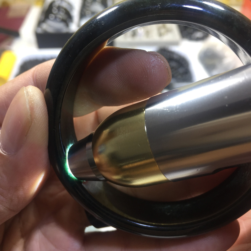 天然墨翠手镯油黑灯扫显绿打灯透绿水头护身漏价不议价 图片色 54cm