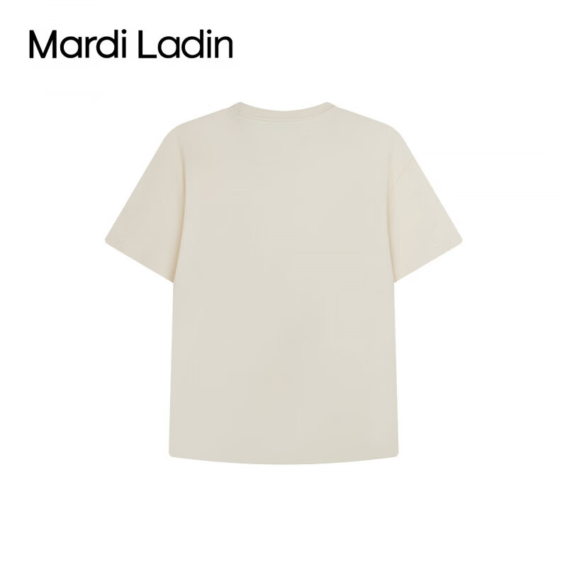 MARDI LADIN儿童短袖T恤女2026年夏季小雏菊印花新款宽松显圆领百搭上衣女 杏色 130