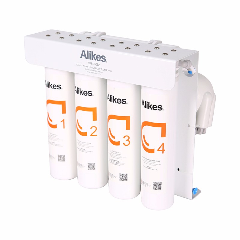爱尼克斯（Alikes） INF8000S2净水器 家用纯水净水直饮机 RO反渗透一体机双出水龙头 INF8000S2-400g（无储水罐）