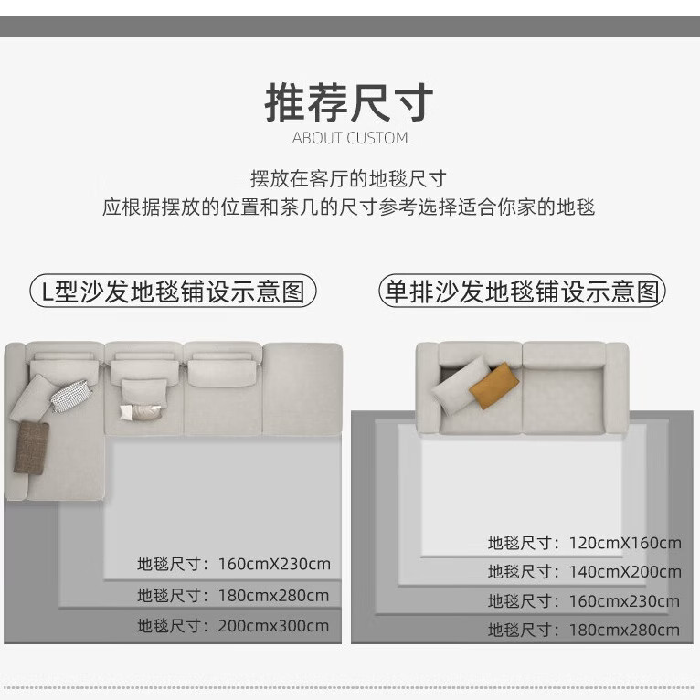 古怡客厅地毯极简高级感轻奢2026新款防水防污易擦除沙发茶几地毯全铺 科莫【抗污仿羊绒】 300cm*400cm 【适合U型沙发】
