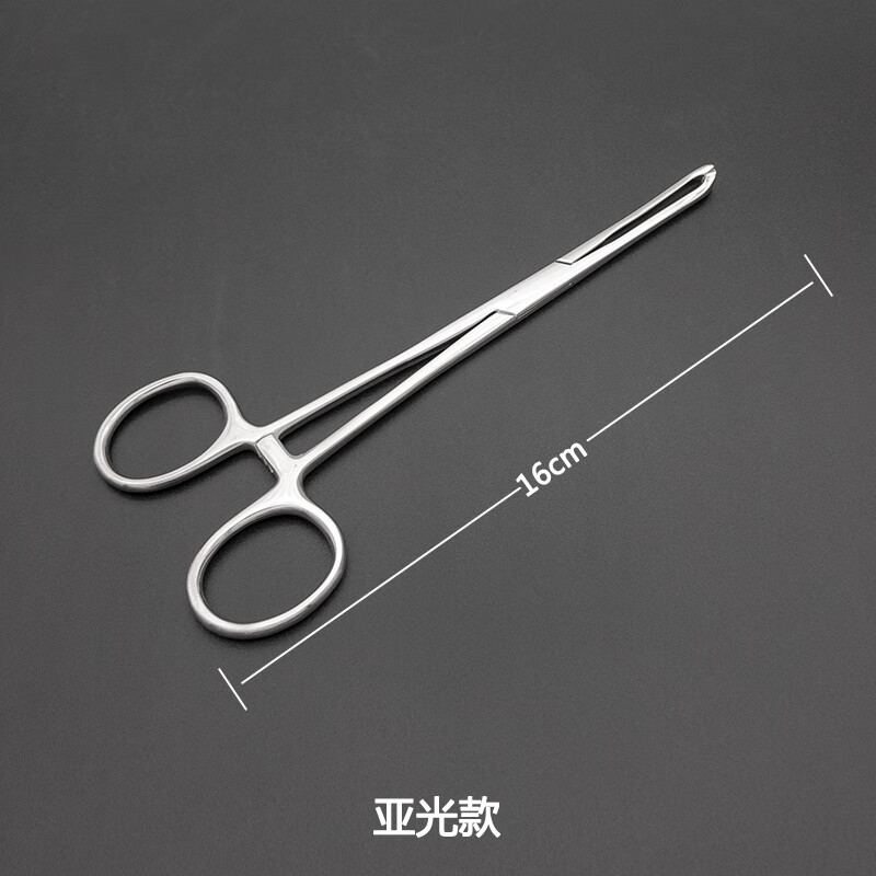 动物宠物手术器械组织钳宫颈钳子宫钳钳鼠齿钳骨科外科器械 16cm组织
