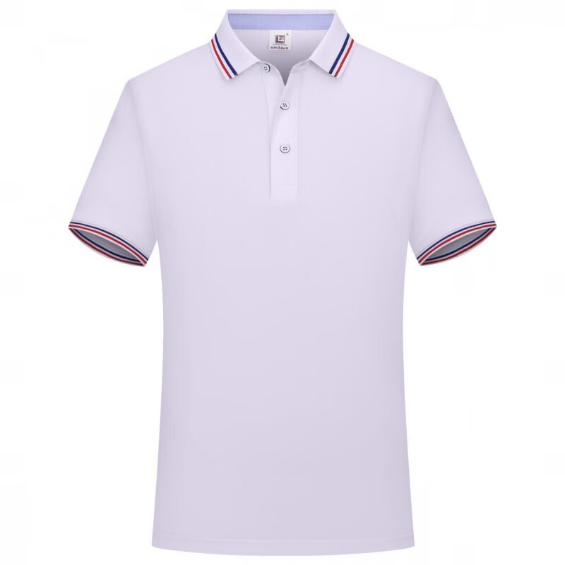 蒙口徒弟夏季男士polo衫保罗衫清爽不起球商务亮面罗纹丝光翻领 白色