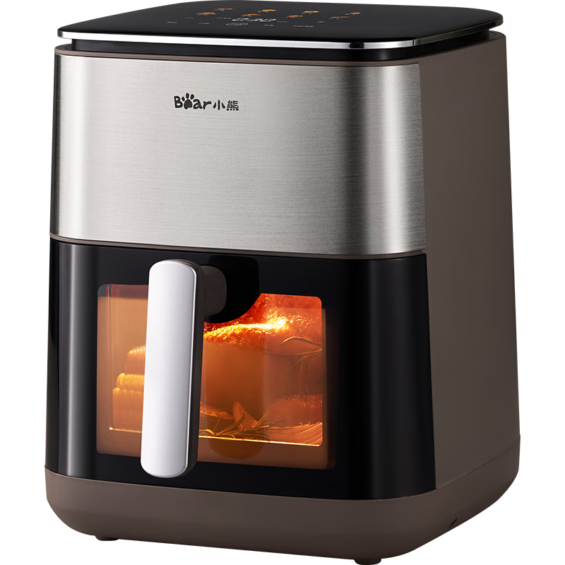 小熊（Bear）空气炸锅 不用翻面 双热源金属内腔 6.2L家用大容量蒸汽嫩炸 2100W炸烤一体机 QZG-E20V7