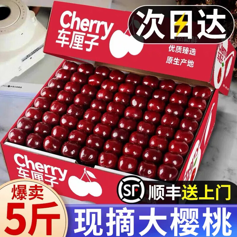 美国车厘子大樱桃新鲜水果车厘子5斤装礼盒当季整箱顺丰包邮 1000g(净重) J 26mm(含)-28mm(不含)