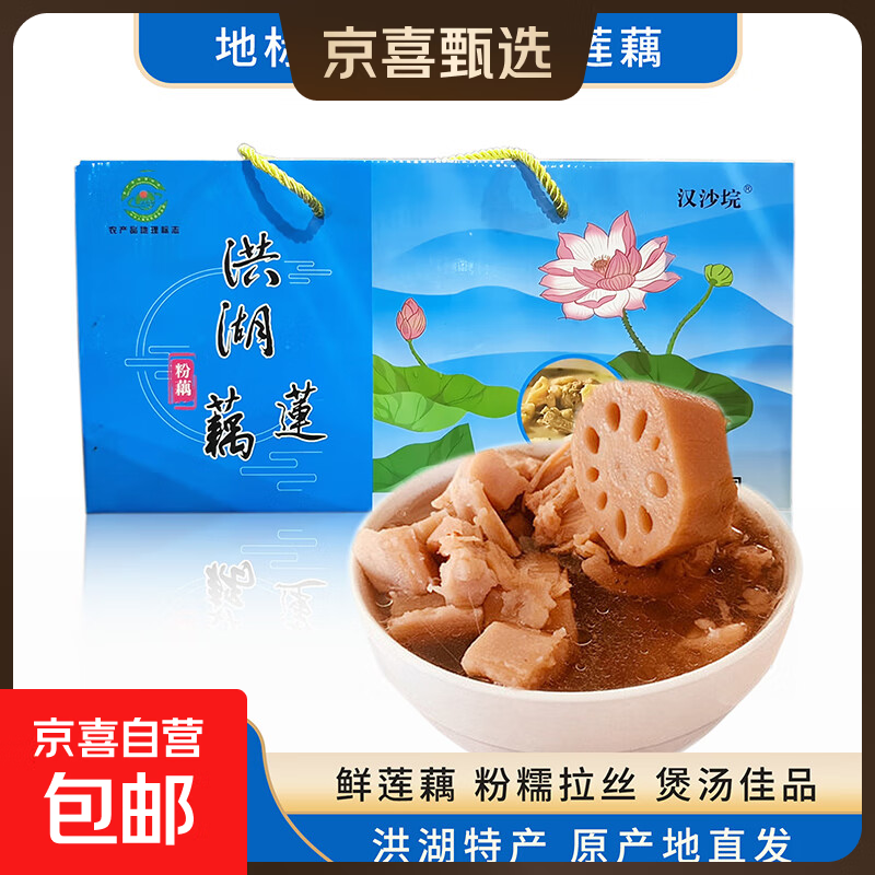 2026年新鲜湖北洪湖粉藕现挖莲藕脆藕国家地理标志蔬菜抢先上市 洪湖莲藕 3斤装中段净重